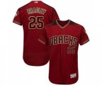 Arizona Diamondbacks #25 Archie Bradley Red Alternate Authentic Collection Flex Base Baseball Jersey