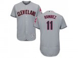 Cleveland Indians #11 Jose Ramirez Grey Flexbase Authentic Collection Stitched MLB Jersey