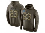 Detroit Lions #23 Darius Slay JR Stitched Green Olive Salute To Service KO Performance Hoodie
