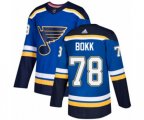 Adidas St. Louis Blues #78 Dominik Bokk Authentic Royal Blue Home NHL Jersey