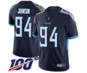 Tennessee Titans #94 Austin Johnson Navy Blue Team Color Vapor Untouchable Limited Player 100th Season Football Jersey