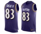 Baltimore Ravens #83 Willie Snead IV Elite Purple Player Name & Number Tank Top Football Jersey