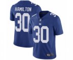 New York Giants #30 Antonio Hamilton Royal Blue Team Color Vapor Untouchable Limited Player Football Jersey