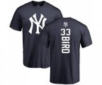 MLB Nike New York Yankees #33 Greg Bird Navy Blue Backer T-Shirt
