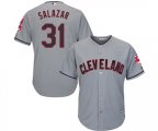 Cleveland Indians #31 Danny Salazar Replica Grey Road Cool Base Baseball Jersey