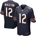 Chicago Bears #12 Markus Wheaton Game Navy Blue Team Color NFL Jersey