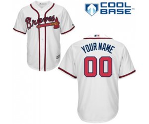 Atlanta Braves Customized Replica White Home Cool Base Baseball Jersey