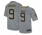 New Orleans Saints #9 Drew Brees Elite Lights Out Grey Football Jersey