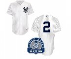 New York Yankees #2 Derek Jeter Authentic White DJ-3K Patch Baseball Jersey
