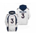 Denver Broncos #3 Russell Wilson White Pullover Hoodie