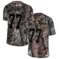 New England Patriots #77 Trent Brown Camo Rush Realtree Limited NFL Jersey
