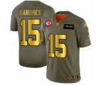 Kansas City Chiefs #15 Patrick Mahomes II Olive Gold 2019 Salute to Service Limited Player Football Jersey