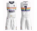 Denver Nuggets #7 Trey Lyles Authentic White Basketball Suit Jersey - City Edition