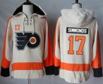 Philadelphia Flyers #17 Wayne Simmonds Cream Sawyer Hooded Sweatshirt Stitched NHL Jersey