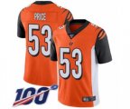 Cincinnati Bengals #53 Billy Price Orange Alternate Vapor Untouchable Limited Player 100th Season Football Jersey