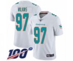 Miami Dolphins #97 Christian Wilkins White Vapor Untouchable Limited Player 100th Season Football Jersey