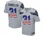 Seattle Seahawks #31 Kam Chancellor Elite Grey Alternate USA Flag Fashion Football Jersey