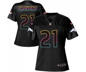 Women Denver Broncos #21 Su\'a Cravens Game Black Fashion Football Jersey