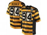 Pittsburgh Steelers #94 Tyson Alualu Limited Yellow Black Alternate 80TH Anniversary Throwback NFL Jersey