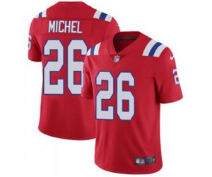New England Patriots #26 Sony Michel Red Alternate Vapor Untouchable Limited Player Football Jersey