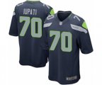 Seattle Seahawks #70 Mike Iupati Game Navy Blue Team Color Football Jersey