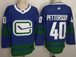 Vancouver Canucks #40 Elias Pettersson Blue adidas 201920 Alternate Authentic Jersey