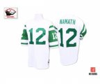 New York Jets #12 Joe Namath White Stitched Authentic Throwback Football Jersey