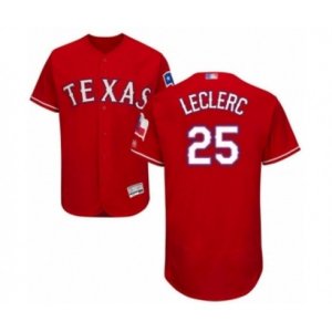 Texas Rangers #25 Jose Leclerc Red Alternate Flex Base Authentic Collection Baseball Player Jersey