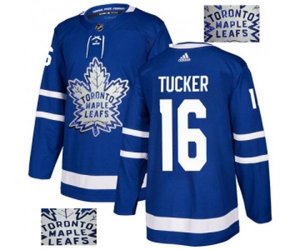 Toronto Maple Leafs #16 Darcy Tucker Authentic Royal Blue Fashion Gold NHL Jersey