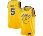 Golden State Warriors #5 Kevon Looney Authentic Gold Hardwood Classics Basketball Jersey