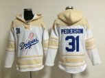 MLB Los Angeles Dodgers #31 pederson white[pullover hooded sweatshirt]