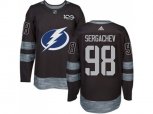Tampa Bay Lightning #98 Mikhail Sergachev Black 1917-2017 100th Anniversary Stitched NHL Jersey