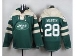 New York Jets #28 Curtis Martin Green Player Pullover NFL Hoodie