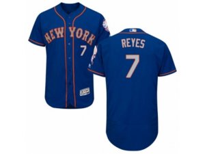 New York Mets #7 Jose Reyes Royal Gray Flexbase Authentic Collection MLB Jersey