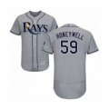 Tampa Bay Rays #59 Brent Honeywell Grey Road Flex Base Authentic Collection Baseball Player Jersey