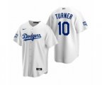 Los Angeles Dodgers Justin Turner White 2020 World Series Champions Replica Jersey