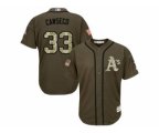 Oakland Athletics #33 Jose Canseco Green Salute to Service Stitched Baseball Jersey