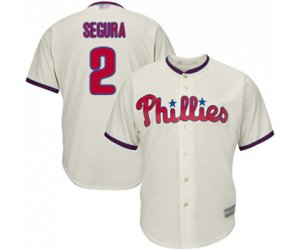 Philadelphia Phillies #2 Jean Segura Replica Cream Alternate Cool Base Baseball Jersey