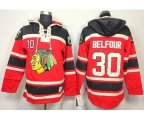 Chicago Blackhawks #30 ED Belfo Red pullover hooded