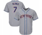 New York Mets #7 Gregor Blanco Replica Grey Road Cool Base Baseball Jersey