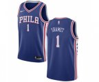 Philadelphia 76ers #1 Landry Shamet Swingman Blue Basketball Jersey - Icon Edition