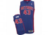 Detroit Pistons #43 Grant Long Authentic Royal Blue Road NBA Jersey