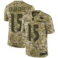 Baltimore Ravens #15 Michael Crabtree Limited Camo 2018 Salute to Service NFL Jersey