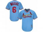 St. Louis Cardinals #6 Stan Musial Replica Light Blue Cooperstown MLB Jersey