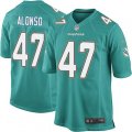Miami Dolphins #47 Kiko Alonso Game Aqua Green Team Color NFL Jersey