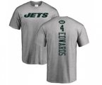 New York Jets #4 Lac Edwards Ash Backer T-Shirt