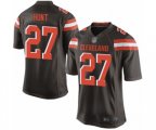Cleveland Browns #27 Kareem Hunt Game Brown Team Color Football Jersey