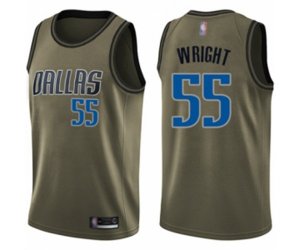 Dallas Mavericks #55 Delon Wright Swingman Green Salute to Service Basketball Jersey