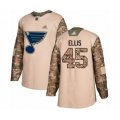 St. Louis Blues #45 Colten Ellis Authentic Camo Veterans Day Practice Hockey Jersey