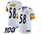 Pittsburgh Steelers #58 Jack Lambert White Vapor Untouchable Limited Player 100th Season Football Jersey